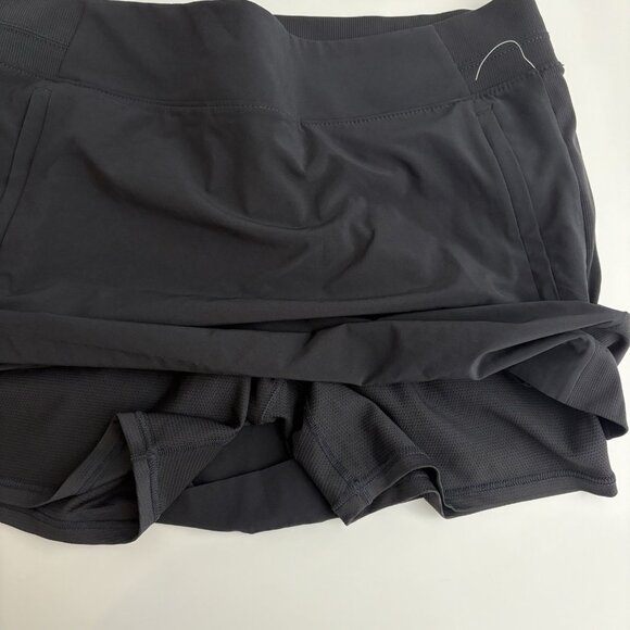 Athleta Brooklyn Mid Rise Active Skort (Size 14) Black 16” Work Travel Tennis - Picture 8 of 10